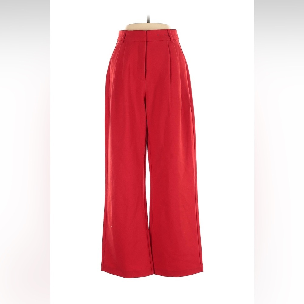 Abercrombie & Fitch Red Wide Leg Pants
